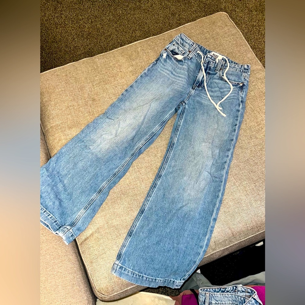 PAIGE Blue Flare Wide-Leg Jeans